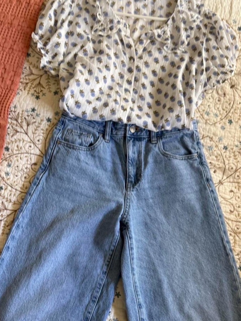 PacSun Light Blue High-Rise Wide-Leg Jeans